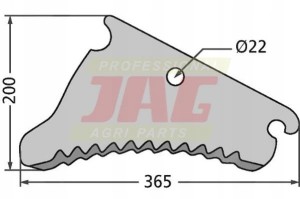 253282100 NÓŻ PRASY JOHN DEERE