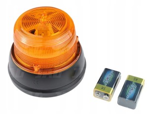 JAG96-0097 LAMPA BŁYSKOWA JAG, 16 LED, 2X BATERIA 9V, MOCOWANIE NA MAGNES