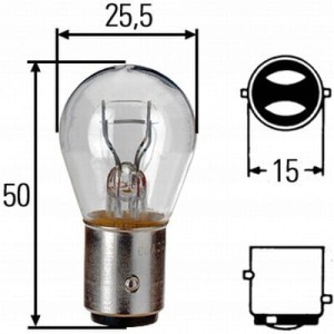 ŻARÓWKA 12V 21/5W-P21/5W-BAY15D HELLA
