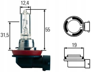 ŻARÓWKA 12V 65W-H9-PGJ19-5 HELLA