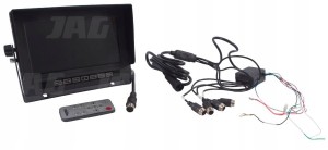 JAG97-0024 MONITOR PRZEWODOWY 7", 800X480, 16:9, 12-24V, IP68, 4 WEJŚCIA