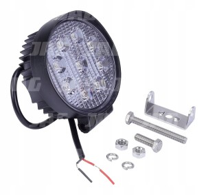 JAG96-0028 LAMPA ROBOCZA LED, 27W, 10-30V, 9 EPISTAR LEDX3W, FLOOD, OKRĄGŁA