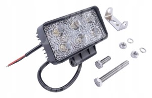 JAG96-0015 LAMPA ROBOCZA LED, 18W, 10-30V, 6 EPISTAR LEDX3W, FLOOD,