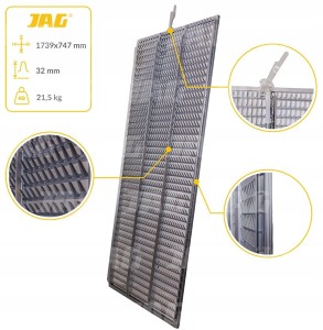 JAG05-0308 SITO ŻALUZJOWE OCYNKOWANE GÓRNE DO KUKURYDZY, LAMELA-32MM