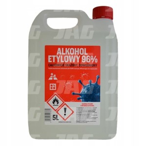 JAG99-1329 ALKOHOL ETYLOWY CAŁKOWICIE SKAŻONY 96 ODWODNIONY 5L