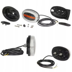 LAMPA PRZEDNIA ZESPOLONA LED DO JOHN DEERE OWALNA KIERUNEK 136.4x91x40mm