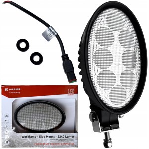 MOCNA WYDAJNA LAMPA ROBOCZA LED OWALNA 24W 2240LM ŚWIATŁO ROZROSZONE 8 LED