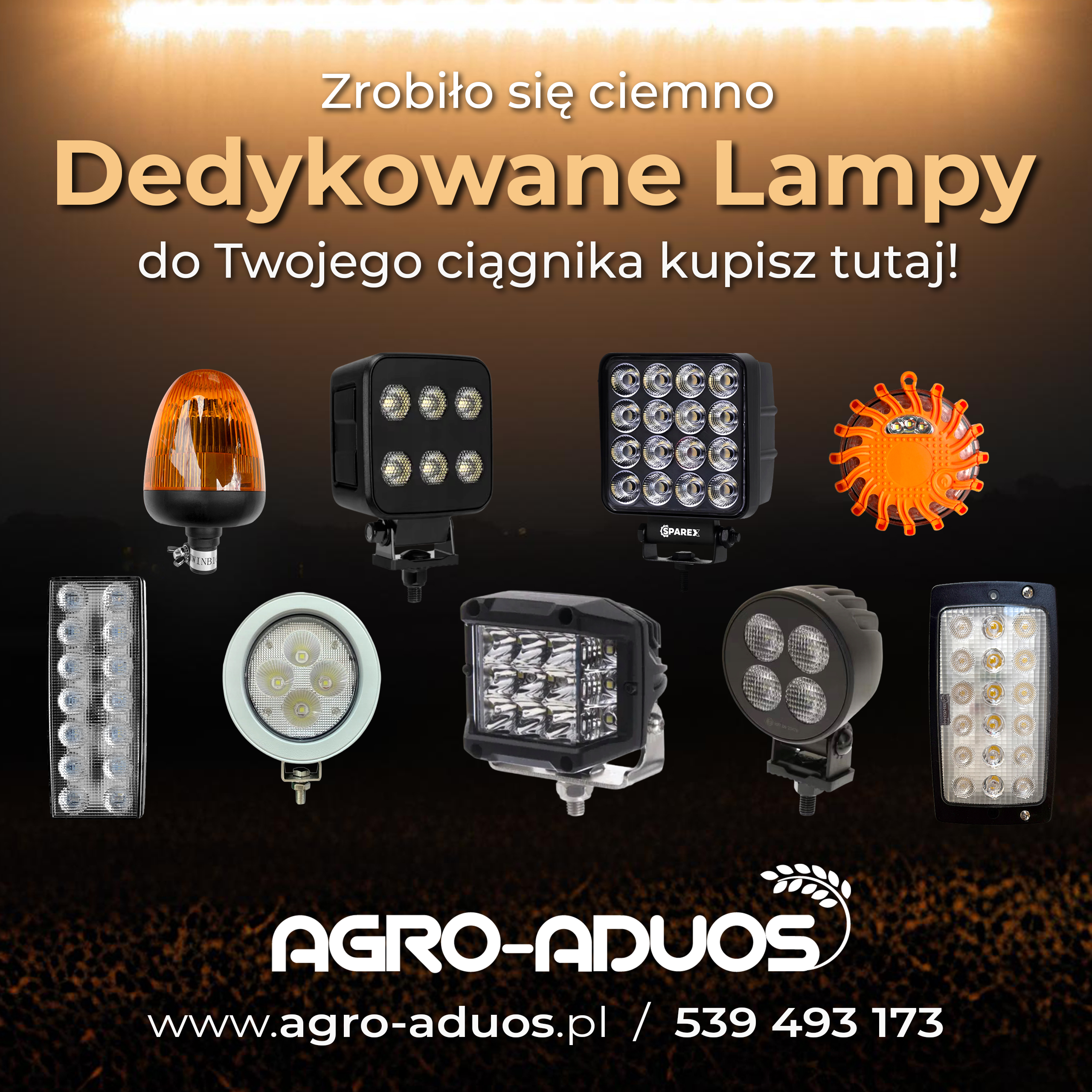 DEDYKOWANE LAMPY ROBOCZE DO CIĄGNIKÓW ROLNICZYCH – JAK WYBRAĆ NAJLEPSZE ?